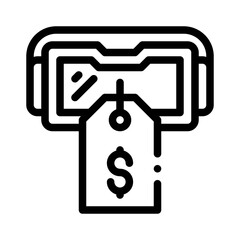 virtual shop line icon