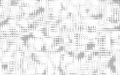 Abstract grunge halftone background. Retro comic grain pixel texture. Dots cartoon wallpaper. Pop art fading wavy gradient pattern. Vector vanishing gritty backdrop.