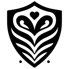 Black and white shield Light shield arc haven for flourishing affection