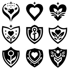 Fototapeta premium Vitality shield crest haven for loving radiance