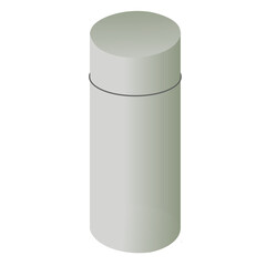 white plastic bottle. Tumbler mockup design 