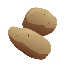 illustration of two potatoes. Suitable as food design  element 