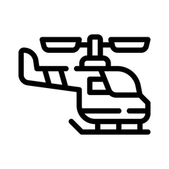 helicopter line icon