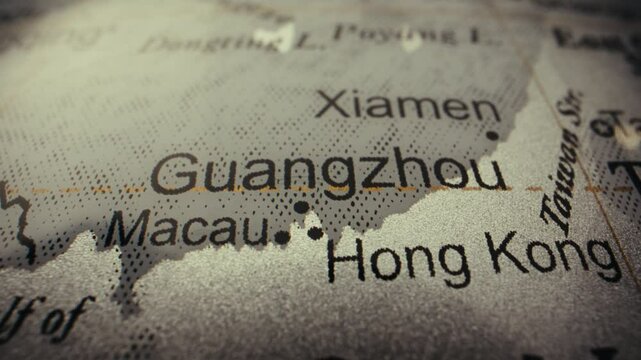 Retro globe - Hong Kong