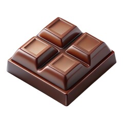 Fototapeta premium Dark chocolate bar on white background
