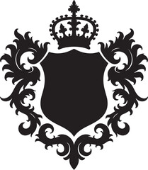 Collection of Royal Crown king ornament Silhouettes