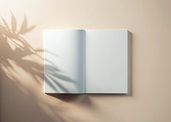 Minimalist Magazine Template: Blank Square Mockup with Soft Shadows - Design Resource