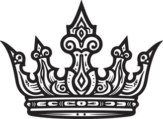 Collection of Royal Crown king ornament Silhouettes