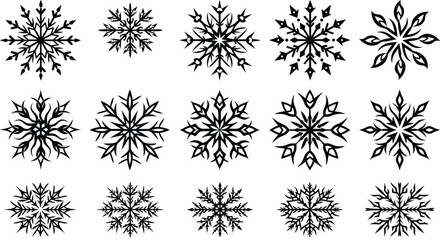 Snowflake Silhouette Set