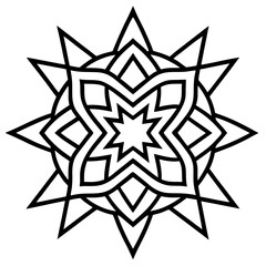 Graffiti typography fusion mandala line art  vector illustration 