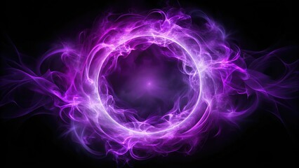 Vintage Purple Aura, Swirling Smoke, Dark Background - Mystic Photography