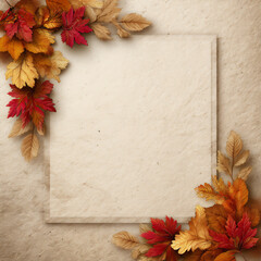  autumn leaf corner frame,