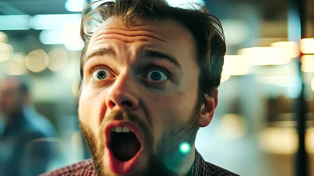 Startup founder passionately defending pitch with engaged investors