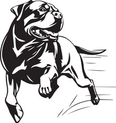 Rottweiler dog. Hand drawn vector illustration