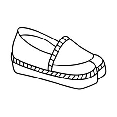 espadrilles icon, espadrilles line art - simple line art of espadrilles, perfect for espadrilles logos and icons