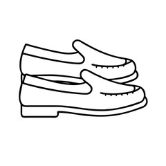 loafers icon, loafers line art - simple line art of loafers, perfect for loafers logos and icons