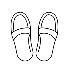 slippers icon, slippers line art - simple line art of slippers, perfect for slippers logos and icons