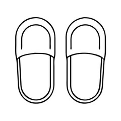 slippers icon, slippers line art - simple line art of slippers, perfect for slippers logos and icons
