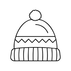 beanies icon, beanies line art - simple line art of beanies, perfect for beanies logos and icons
