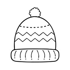 beanies icon, beanies line art - simple line art of beanies, perfect for beanies logos and icons