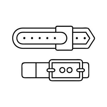 black belt buckles simple line art clip art preview