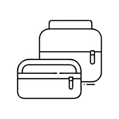 cosmetic bags icon, cosmetic bags line art - simple line art of cosmetic bags, perfect for cosmetic bags logos and icons