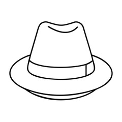 fedora hats icon, fedora hats line art - simple line art of fedora hats, perfect for fedora hats logos and icons