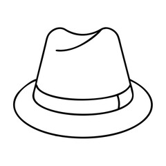 fedora hats icon, fedora hats line art - simple line art of fedora hats, perfect for fedora hats logos and icons