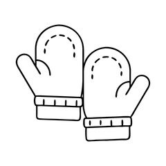 gloves icon, gloves line art - simple line art of gloves, perfect for gloves logos and icons