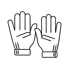 Obraz premium golf gloves icon, golf gloves line art - simple line art of golf gloves, perfect for golf gloves logos and icons