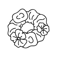 hair scrunchies icon, hair scrunchies line art - simple line art of hair scrunchies, perfect for hair scrunchies logos and icons