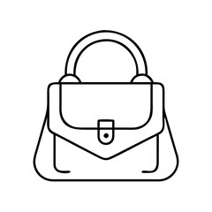 handbags icon, handbags line art - simple line art of handbags, perfect for handbags logos and icons