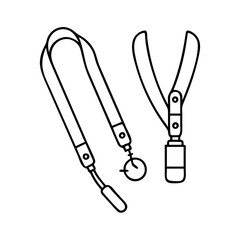 lanyards icon, lanyards line art - simple line art of lanyards, perfect for lanyards logos and icons