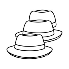 panama hats icon, panama hats line art - simple line art of panama hats, perfect for panama hats logos and icons