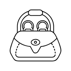 purses icon, purses line art - simple line art of purses, perfect for purses logos and icons