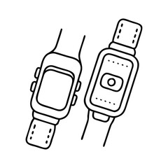 smartwatch bands icon, smartwatch bands line art - simple line art of smartwatch bands, perfect for smartwatch bands logos and icons