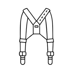suspenders icon, suspenders line art - simple line art of suspenders, perfect for suspenders logos and icons