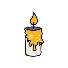Candle icon islote white background vector stock illustration