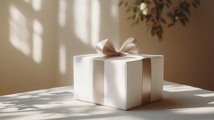 Gift box with ribbon