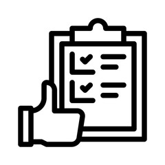 checklist line icon