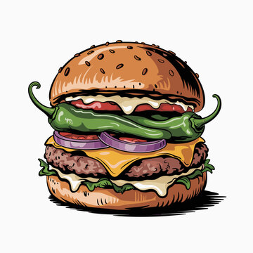 Green Chile Cheeseburger Loaded Southwest Style