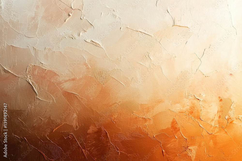 Poster abstract textured background with a gradient of off-white to burnt orange hues.