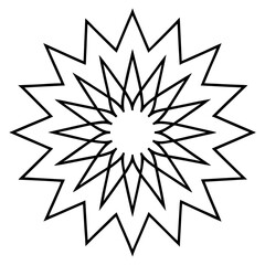 Obraz premium Pop art explosion mandala line art vector illustration 