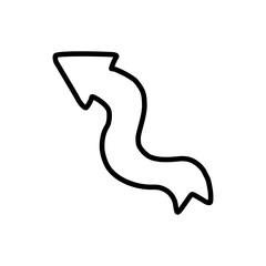 Arrow icon vector. Hand drawn arrow illustration sign. Hand drawn sketch elements.