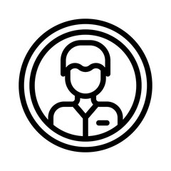Fototapeta premium profile line icon