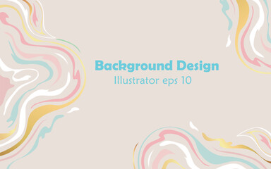 Wedding invitations, RSVPs, thank you cards. Vector elegant rustic template. The swirls of pink marble or the ripples of agate. Liquid marble texture and gold metal. Fluid art.