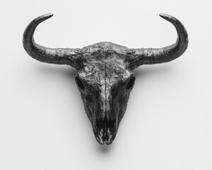 Obraz premium A buffalo skull head is depicted on a clear background