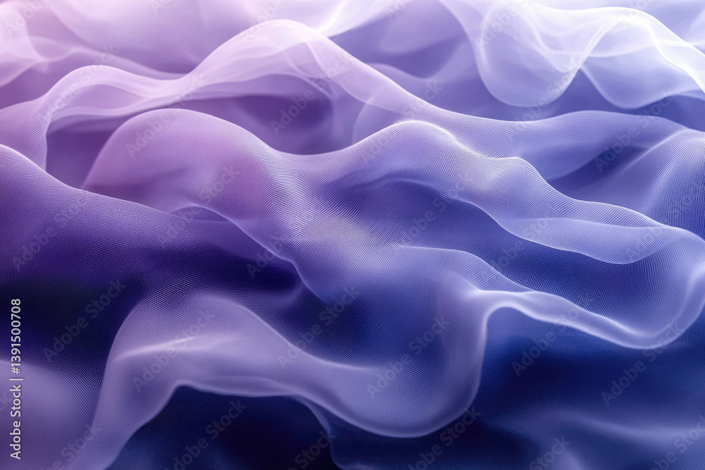Poster soft, flowing purple chiffon fabric with a gradient ombre effect.