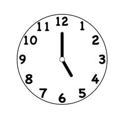 掛け時計　5時