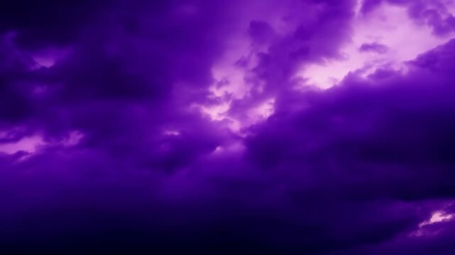 Dramatic Purple Skies: A cinematic video showcasing vibrant and dynamic ethereal purple clouds